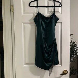 Gorgeous Guess forest green knee length dress. Size Medium.